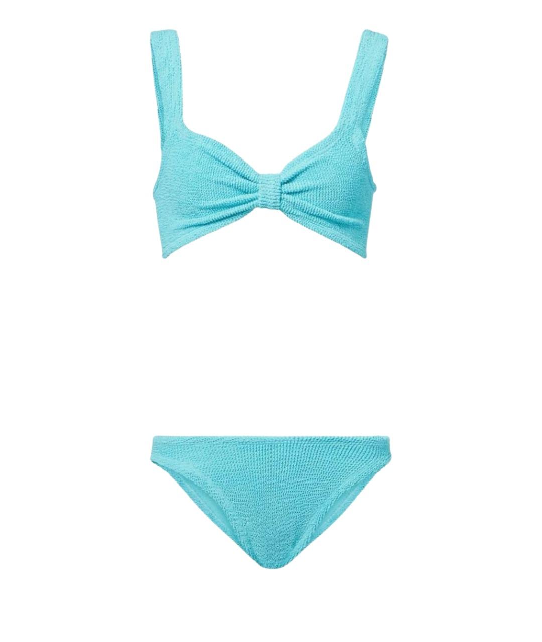 HUNZA G Голубой полиамидовый купальник, фото 1