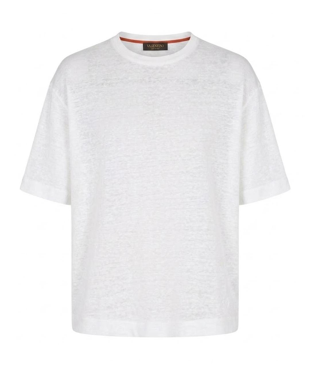 LORO PIANA Белая льняная футболка, фото 1