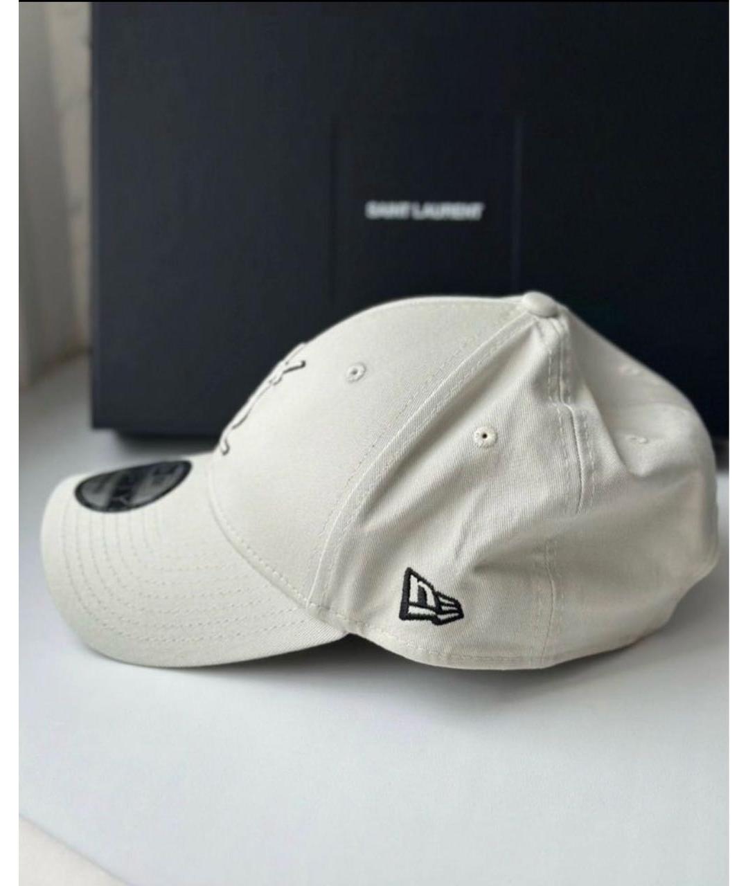 SAINT LAURENT Бежевая хлопковая кепка, фото 2