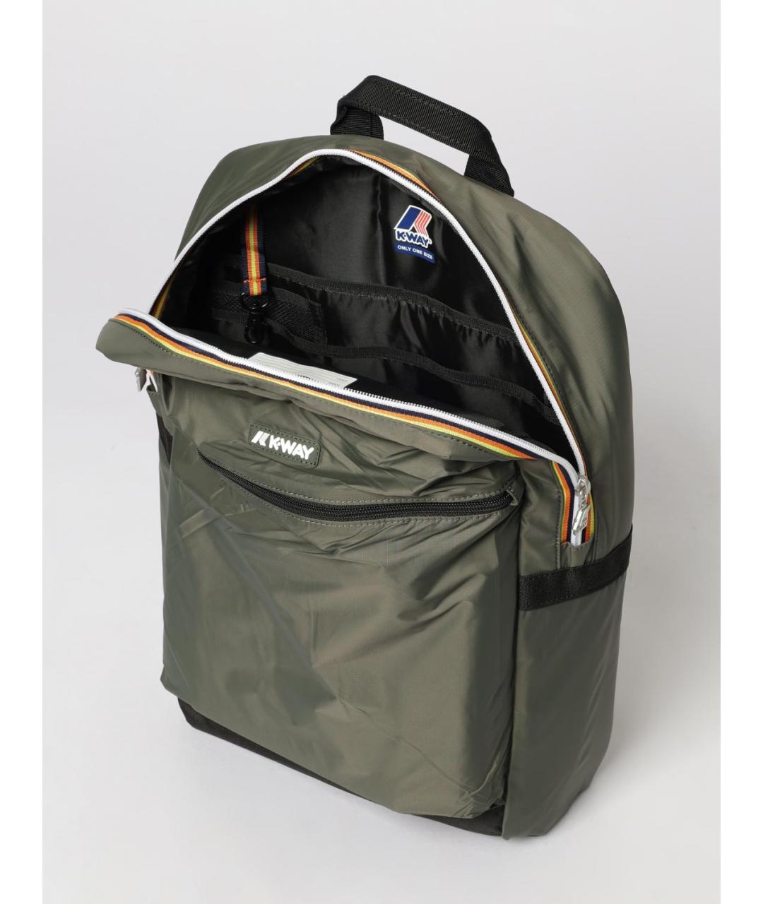 K-WAY Зеленый синтетический рюкзак, фото 4