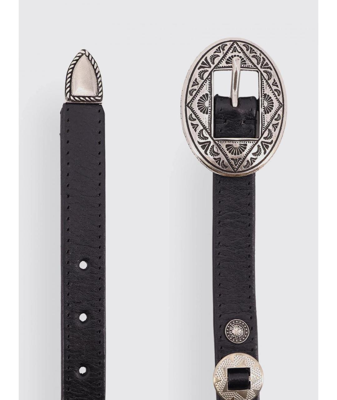 GOLDEN GOOSE DELUXE BRAND Черный кожаный ремень, фото 3
