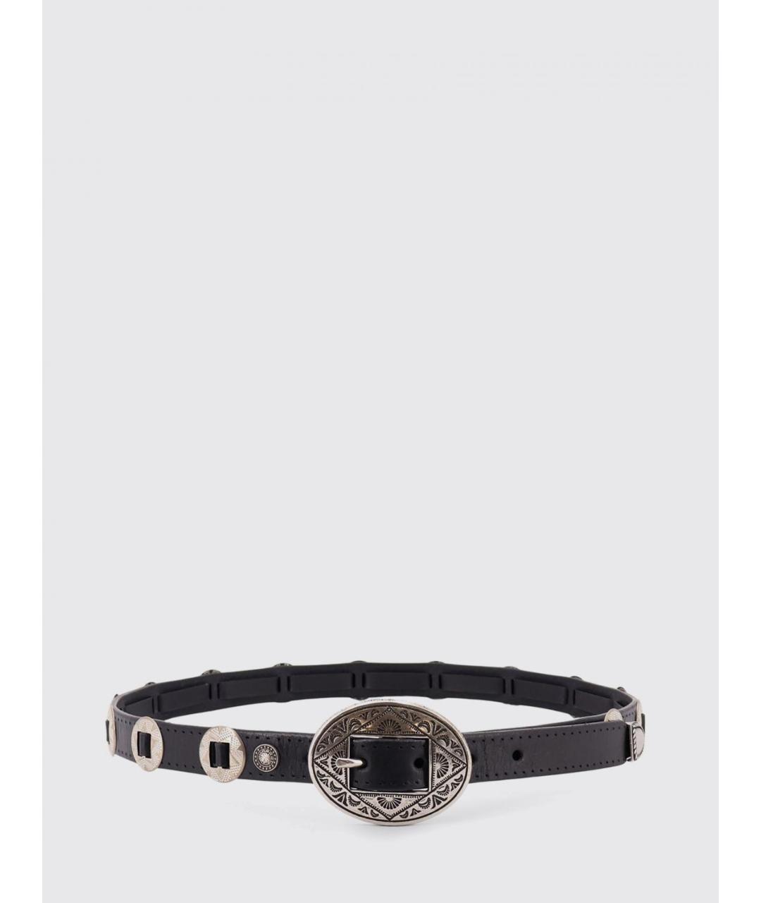 GOLDEN GOOSE DELUXE BRAND Черный кожаный ремень, фото 4