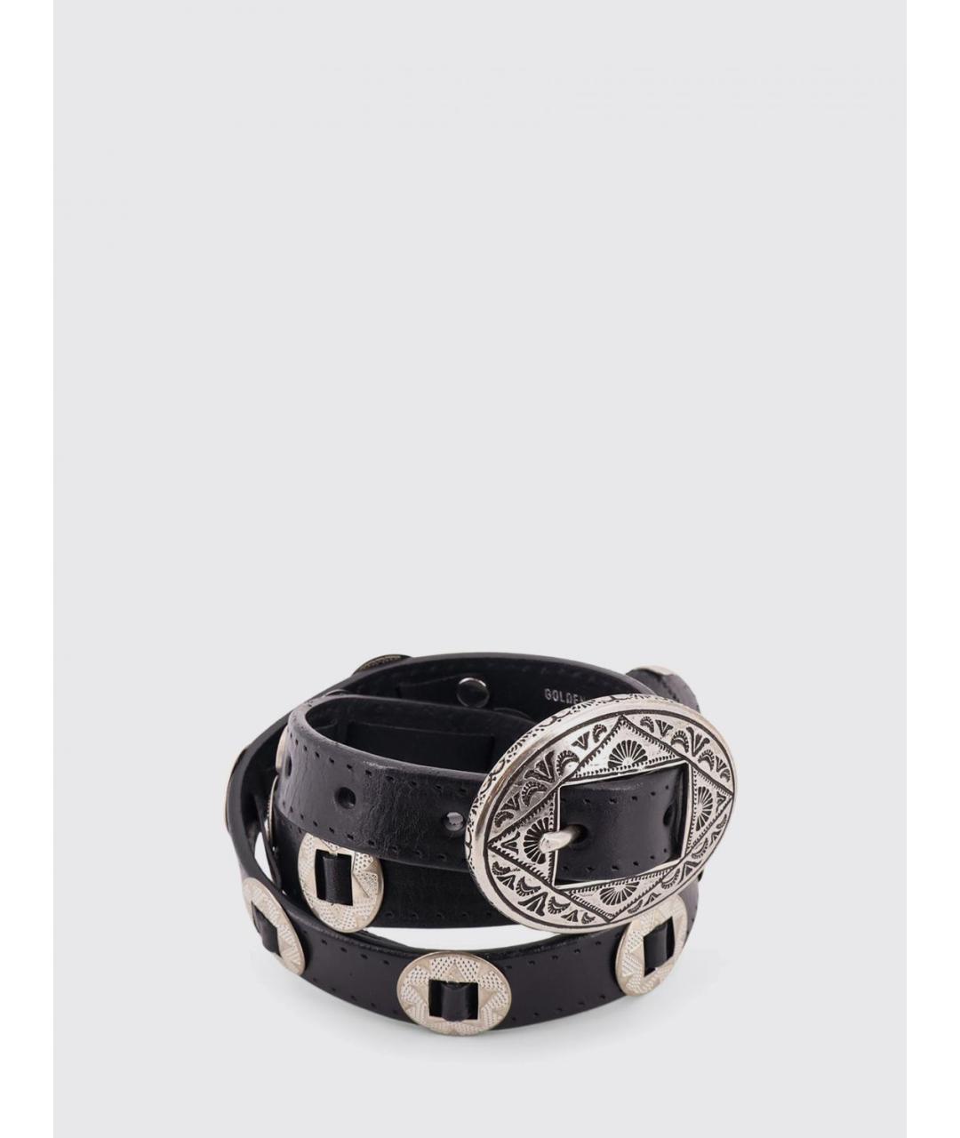 GOLDEN GOOSE DELUXE BRAND Черный кожаный ремень, фото 2