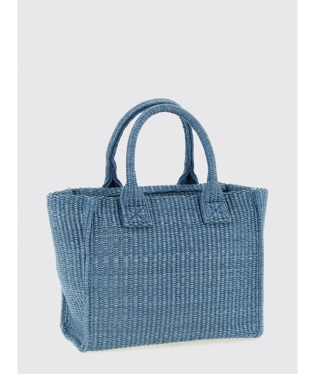 PINKO Голубая пелетеная сумка тоут, фото 2