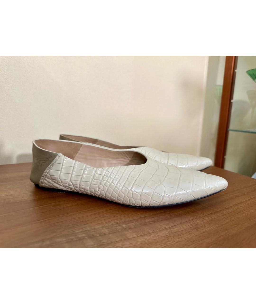 JOSEPH Бежевые кожаные балетки, фото 9