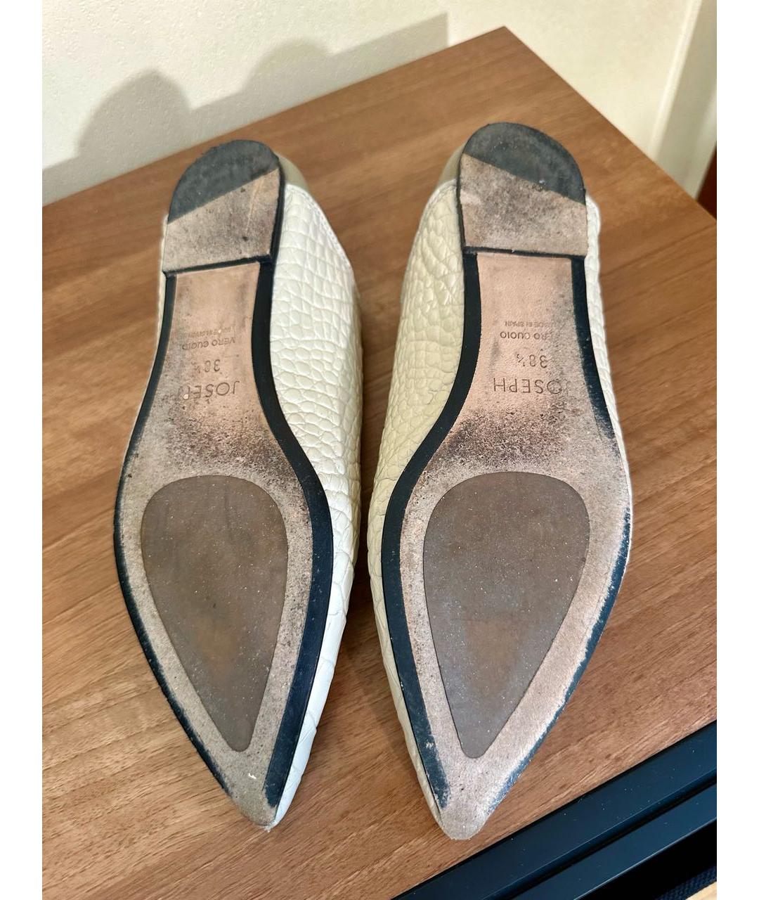 JOSEPH Бежевые кожаные балетки, фото 5