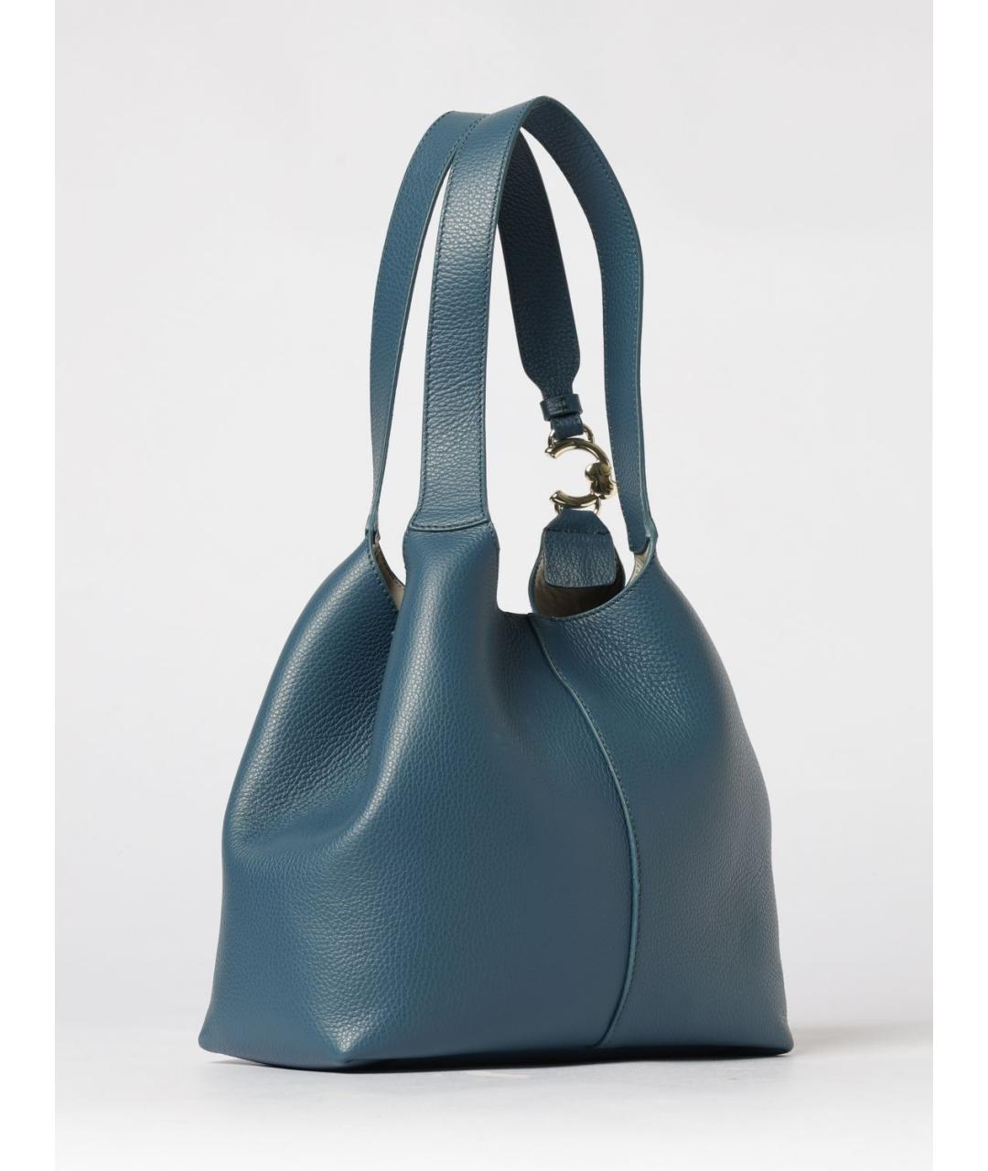 COCCINELLE Синяя кожаная сумка через плечо, фото 2