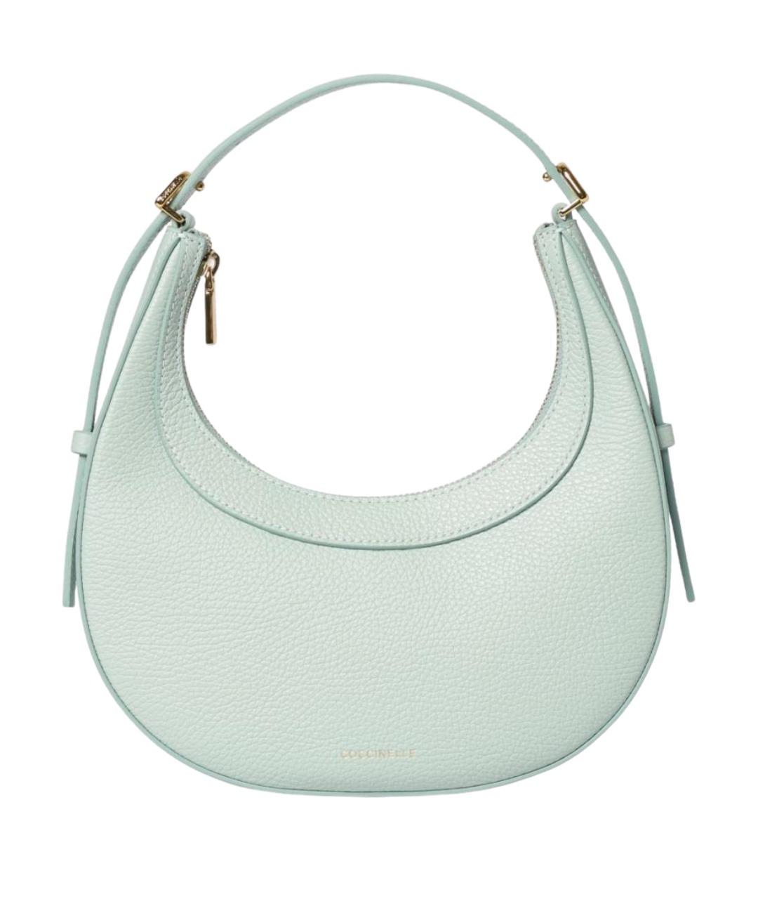 COCCINELLE Бирюзовая кожаная сумка через плечо, фото 1