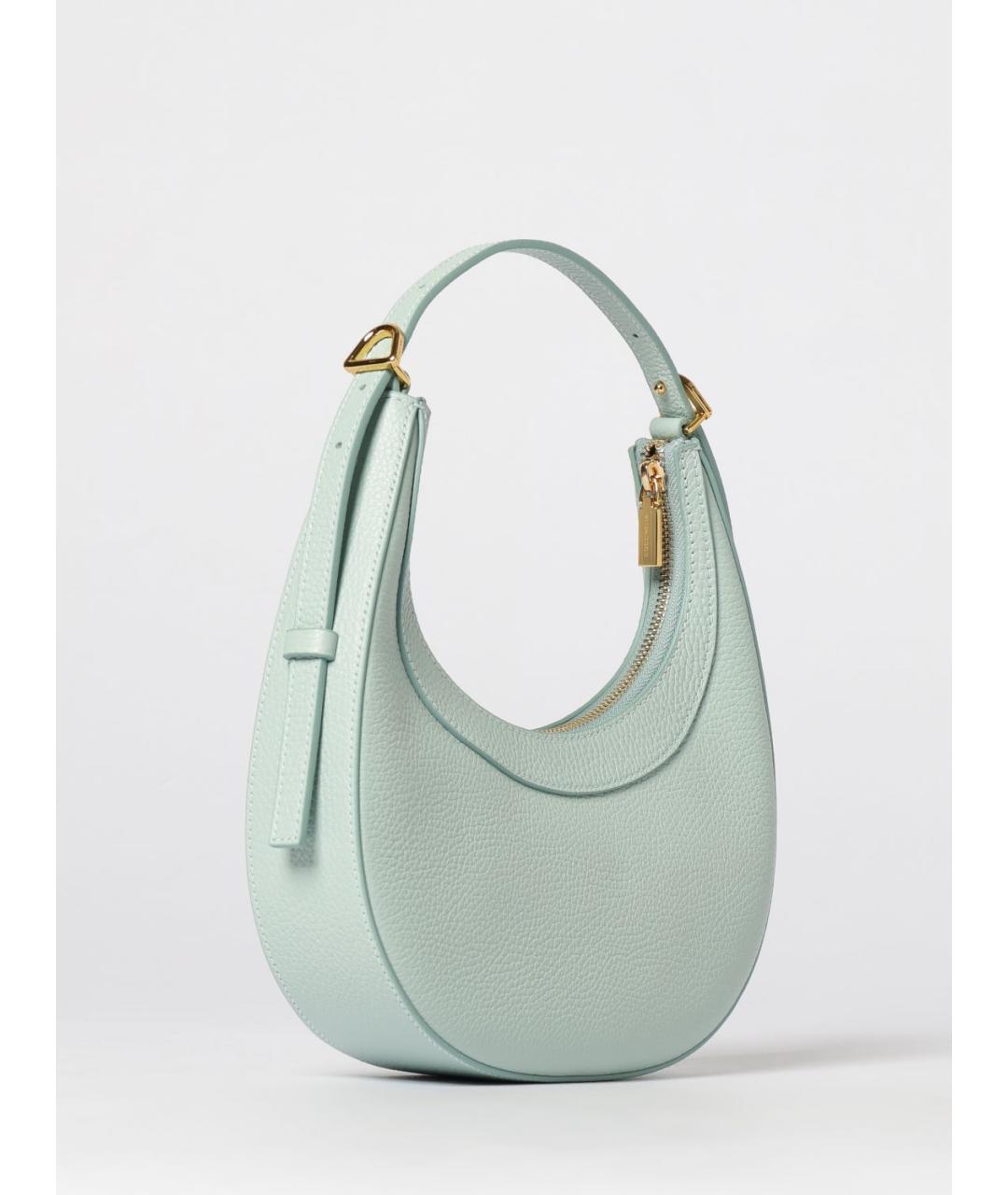 COCCINELLE Бирюзовая кожаная сумка через плечо, фото 2