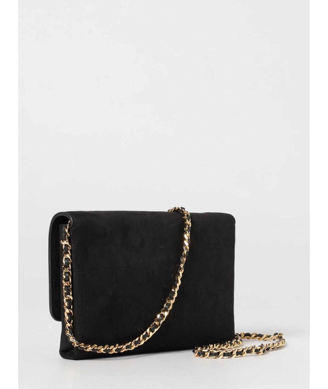 ELISABETTA FRANCHI Черная синтетическая сумка через плечо, фото 2