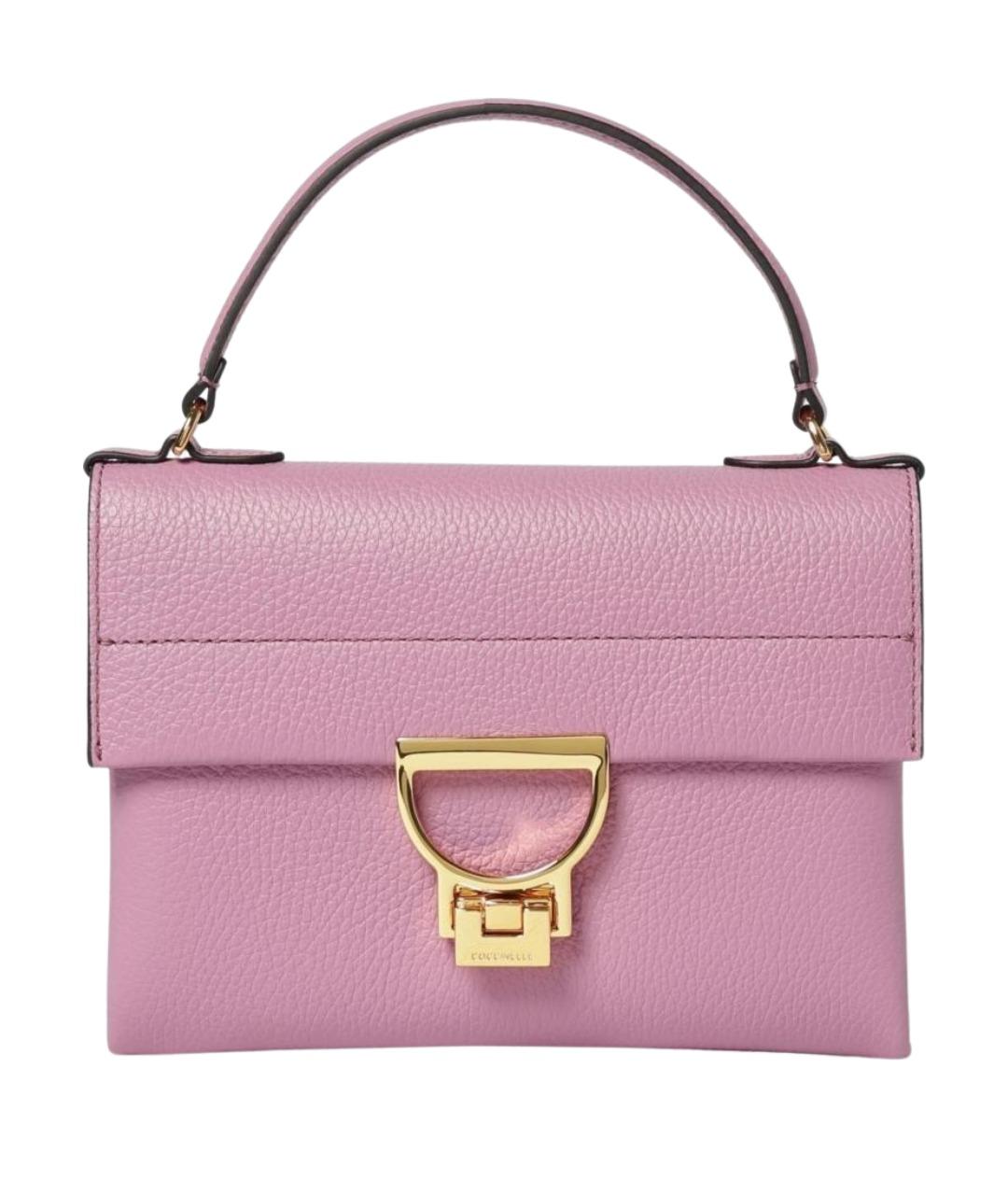 COCCINELLE Фиолетовая кожаная сумка с короткими ручками, фото 1