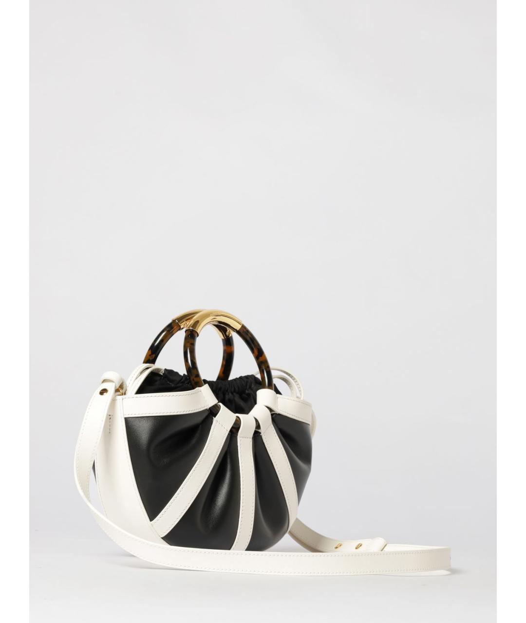 COCCINELLE Черная кожаная сумка с короткими ручками, фото 2