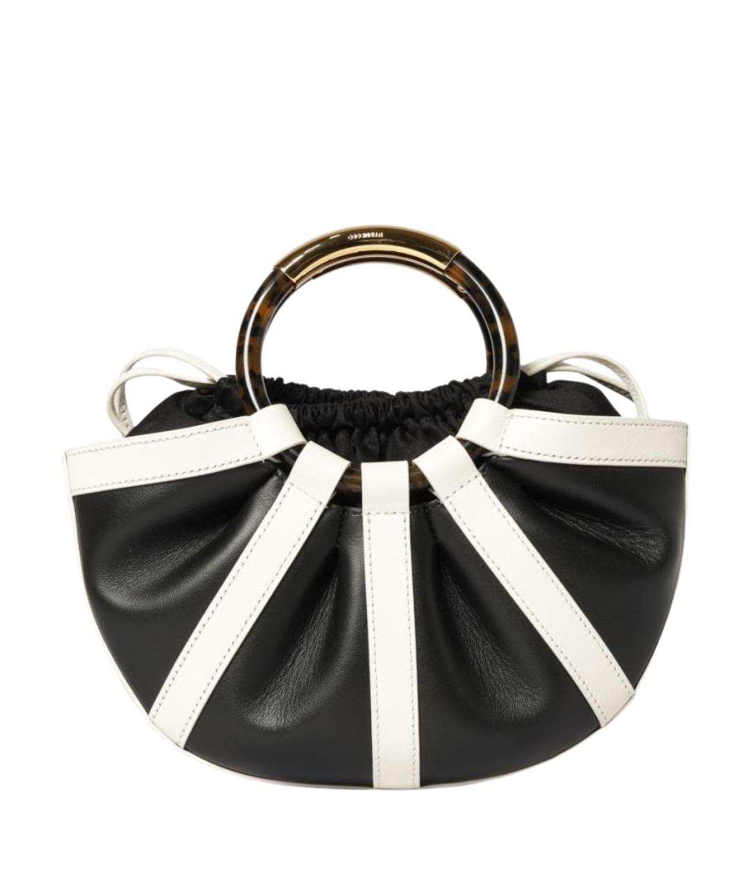 COCCINELLE Черная кожаная сумка с короткими ручками, фото 1