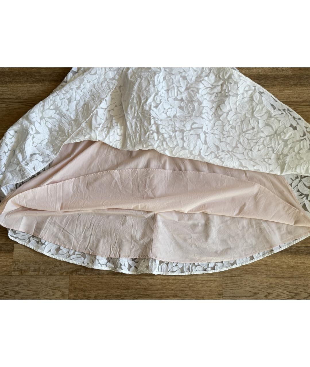 MAX MARA Белое хлопковое повседневное платье, фото 5