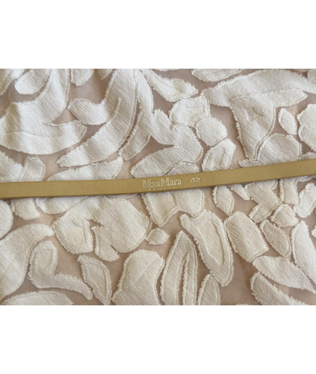 MAX MARA Белое хлопковое повседневное платье, фото 9