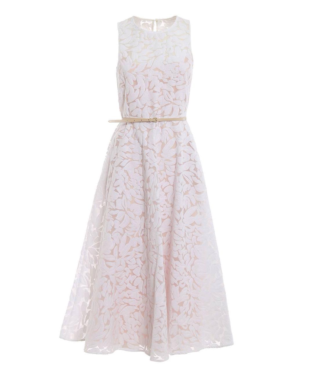 MAX MARA Белое хлопковое повседневное платье, фото 10