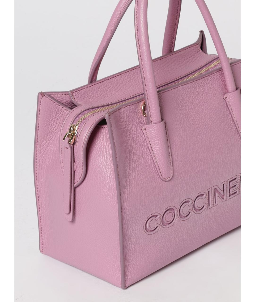 COCCINELLE Фиолетовая кожаная сумка тоут, фото 3