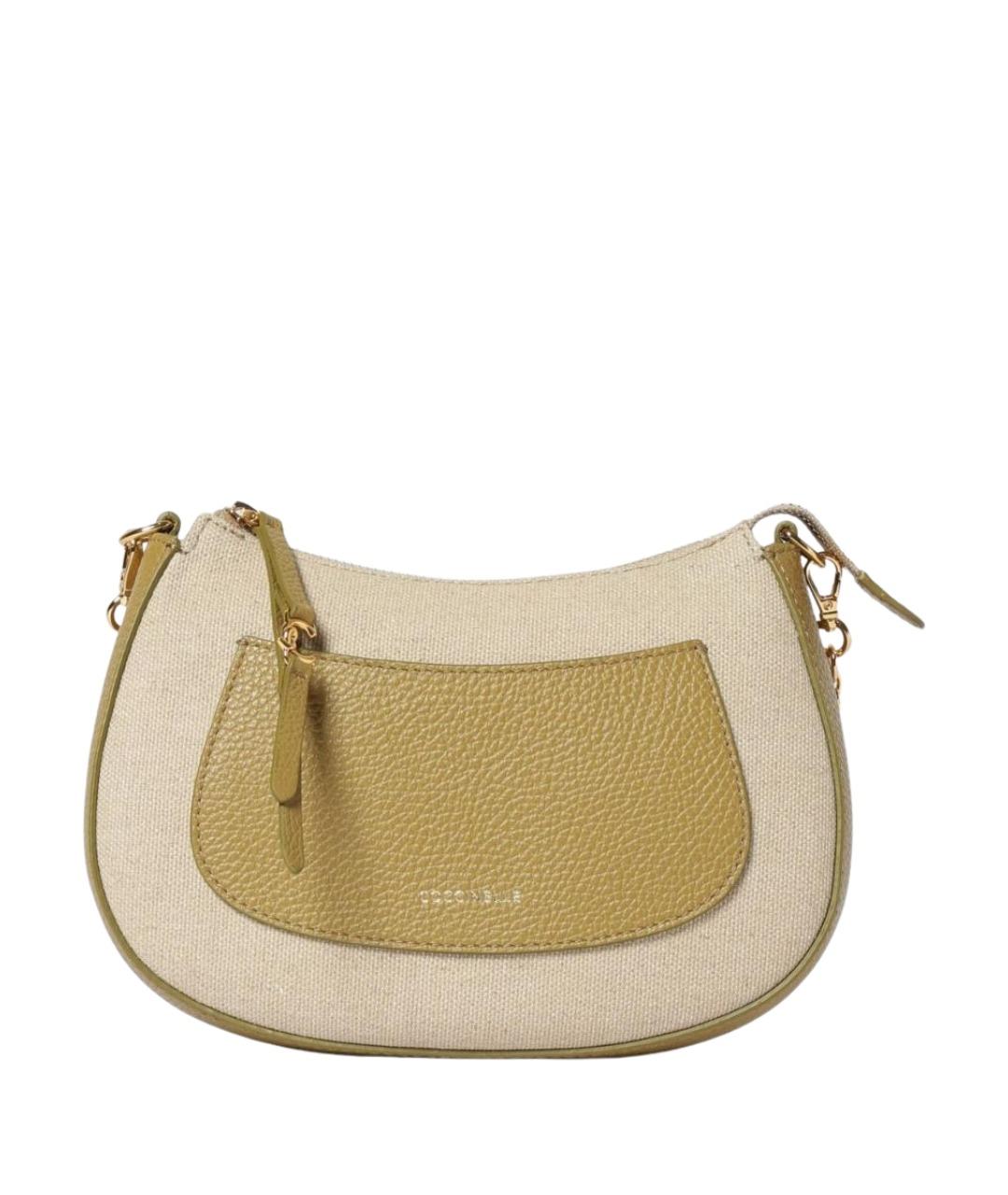 COCCINELLE Зеленая кожаная сумка через плечо, фото 1