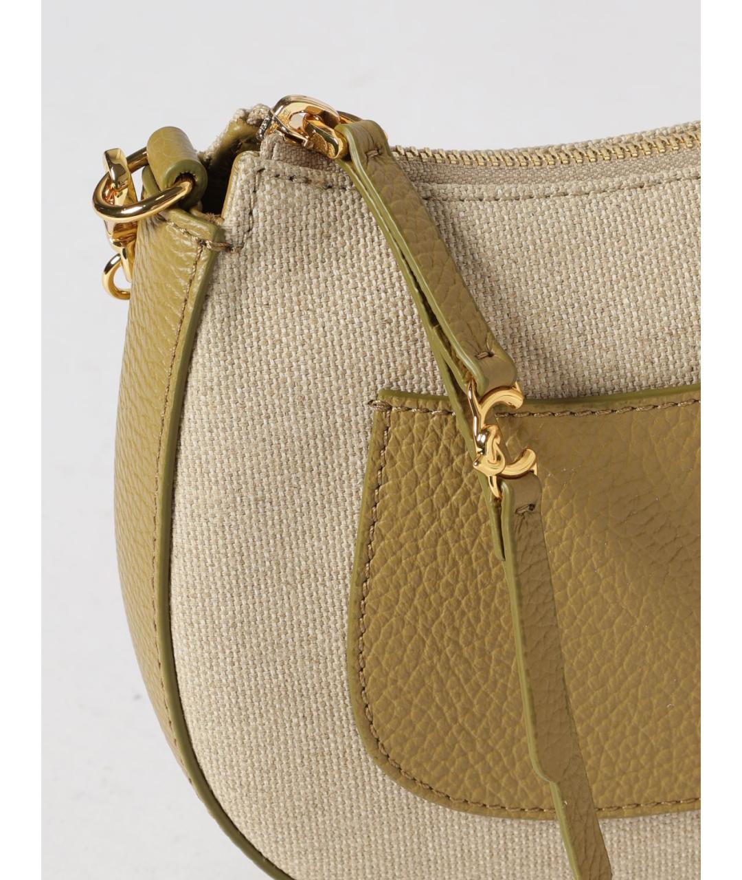 COCCINELLE Зеленая кожаная сумка через плечо, фото 3