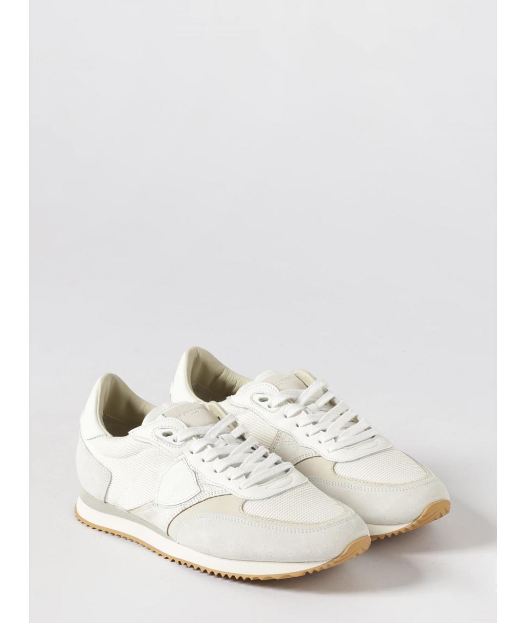 PHILIPPE MODEL Белые кожаные низкие кроссовки / кеды, фото 2