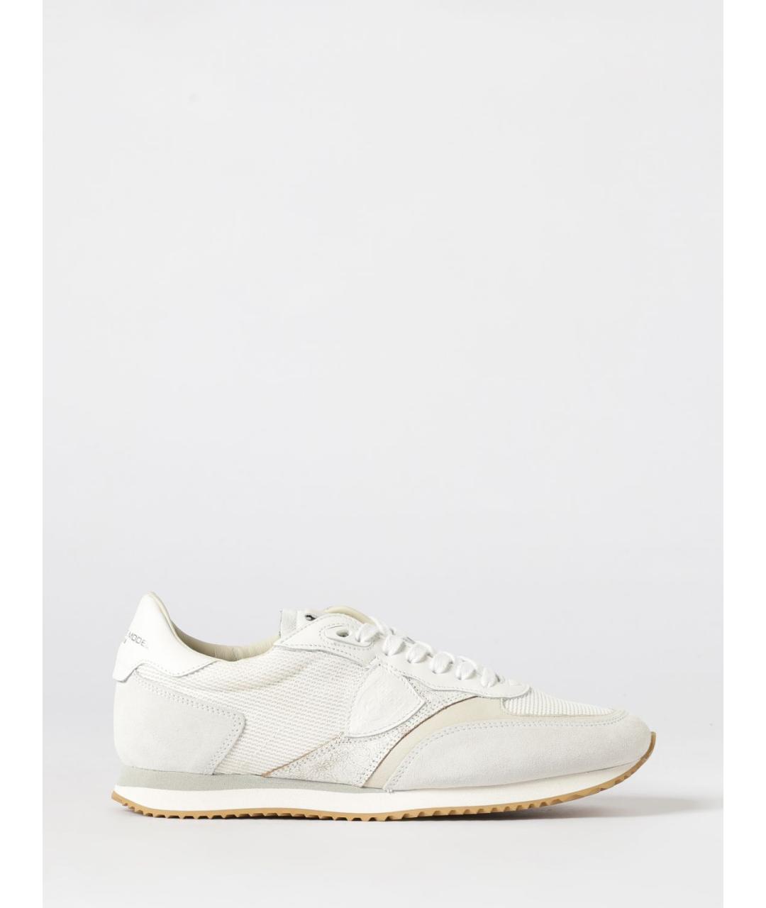 PHILIPPE MODEL Белые кожаные низкие кроссовки / кеды, фото 4