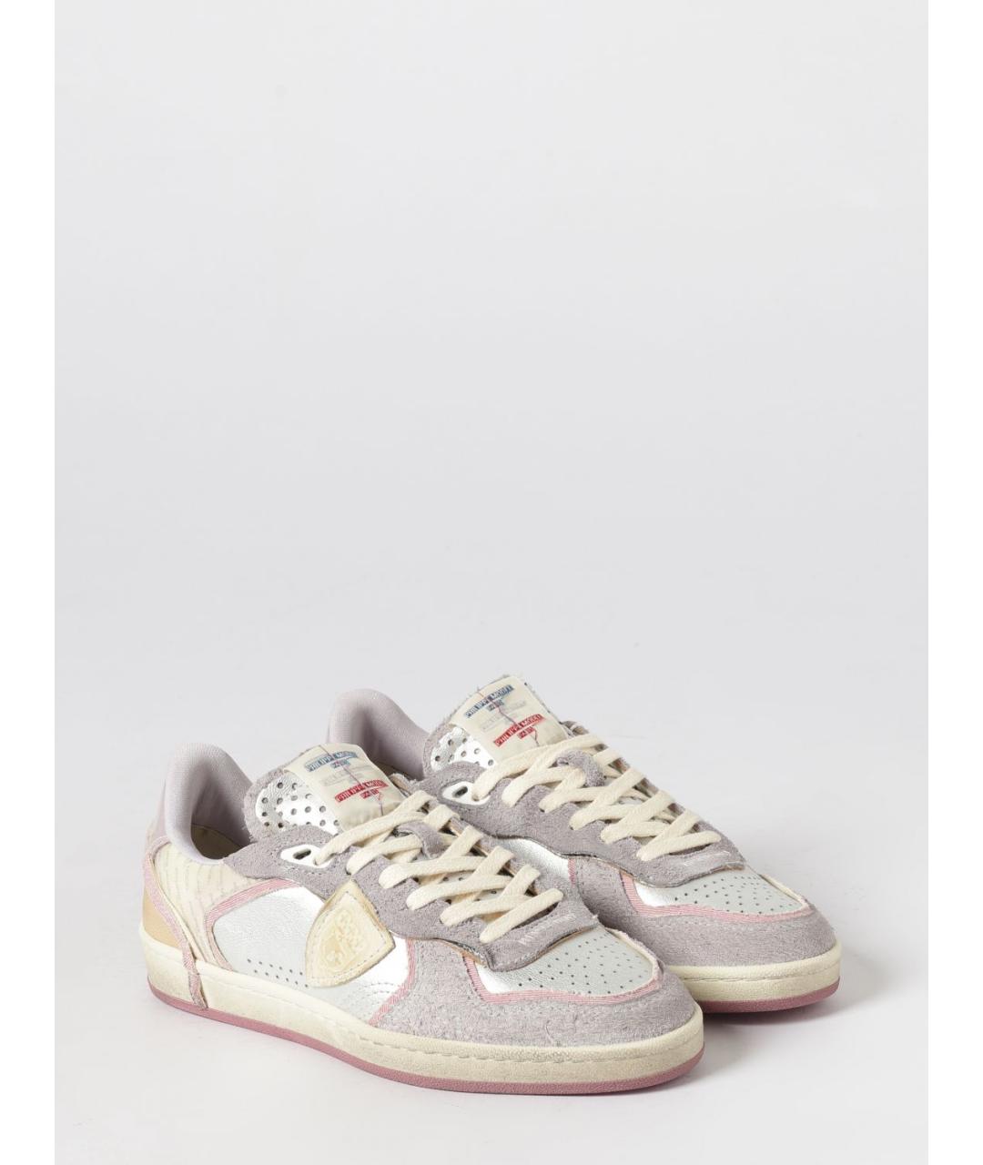 PHILIPPE MODEL Фиолетовые кожаные кроссовки, фото 2