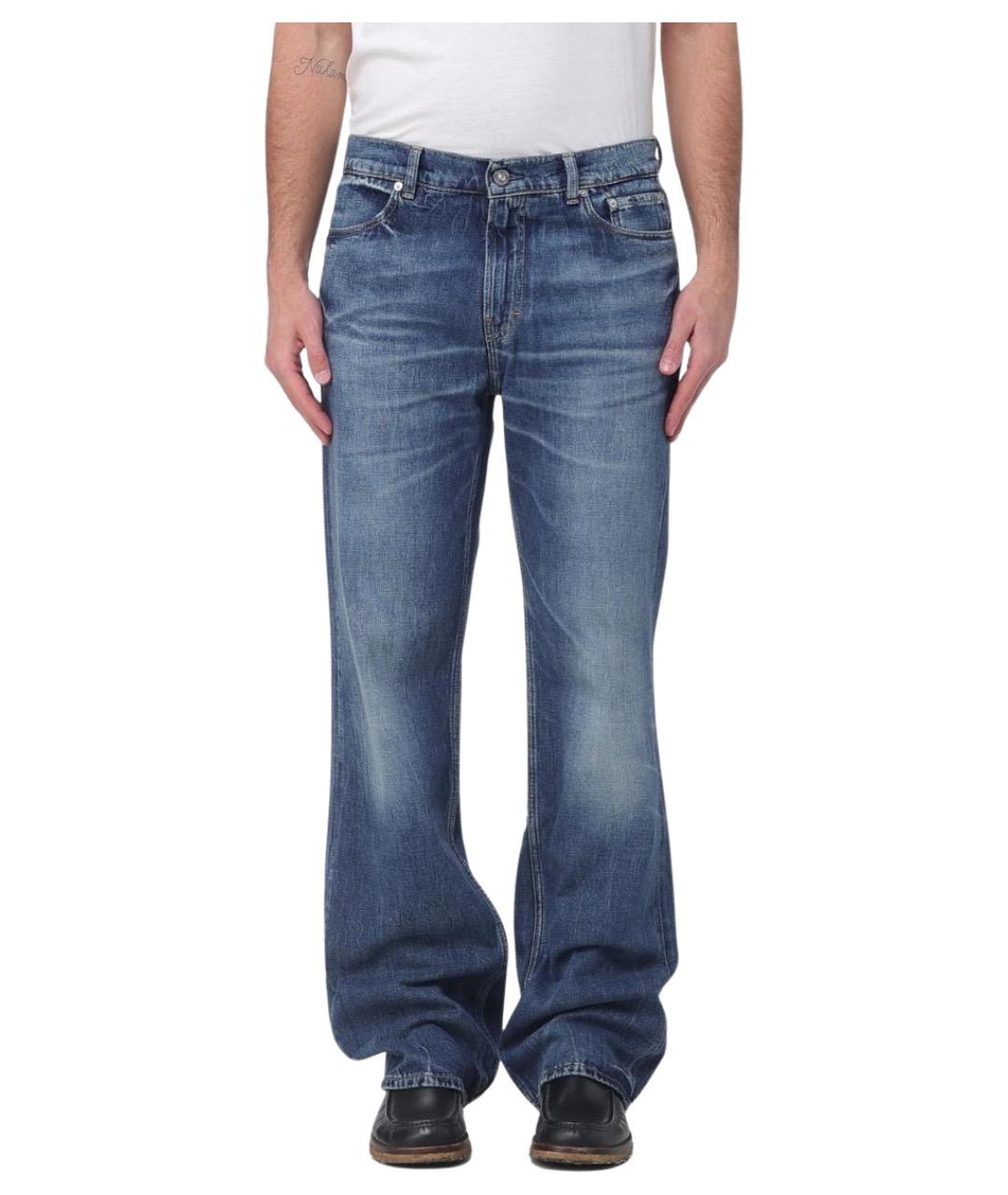 OUR LEGACY Синие хлопковые прямые джинсы, фото 1