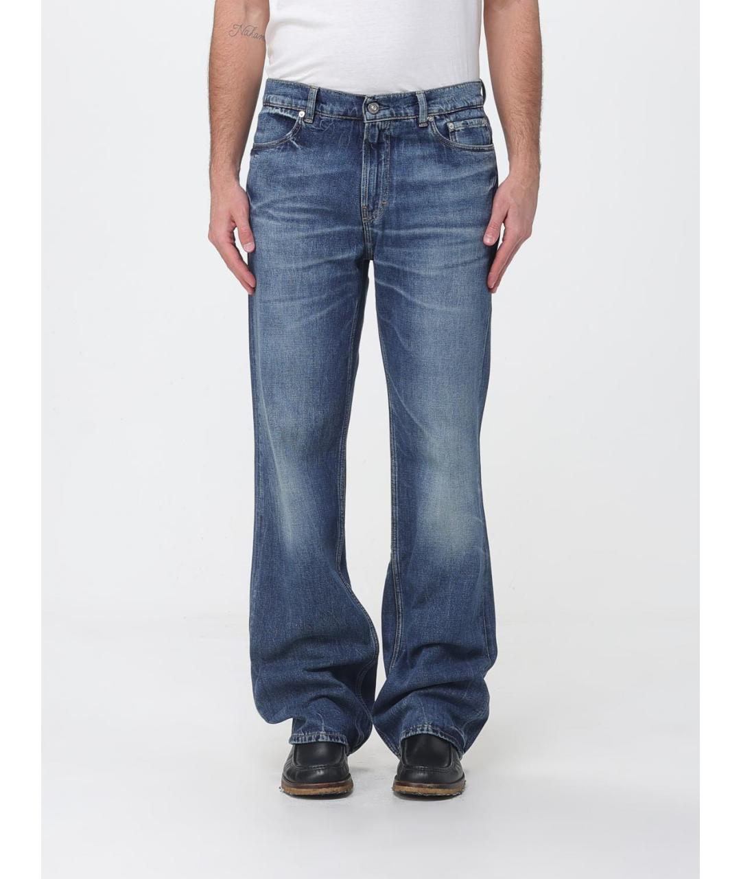 OUR LEGACY Синие хлопковые прямые джинсы, фото 4