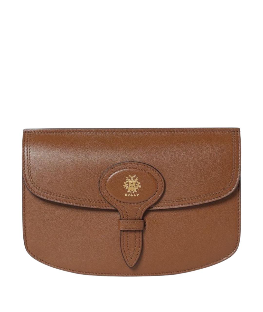 BALLY Коричневая кожаная сумка через плечо, фото 1