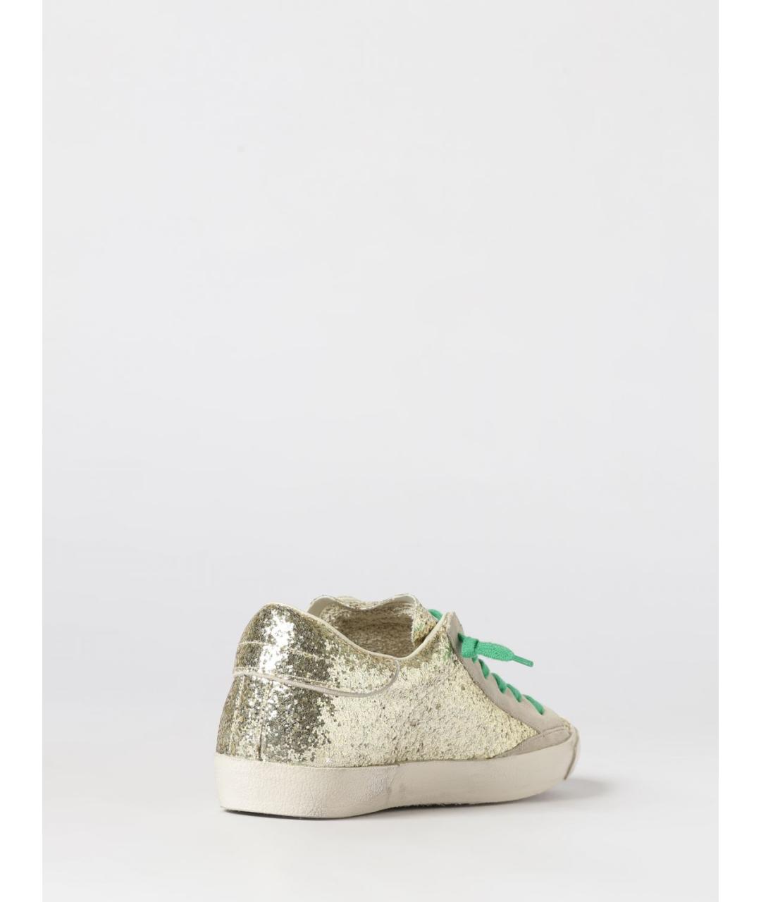 PHILIPPE MODEL Золотые кожаные кеды, фото 3