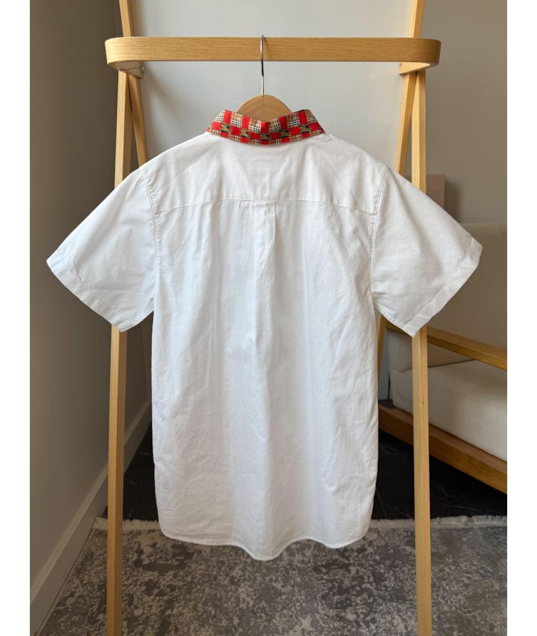 BURBERRY Белая хлопковая детская рубашка, фото 2