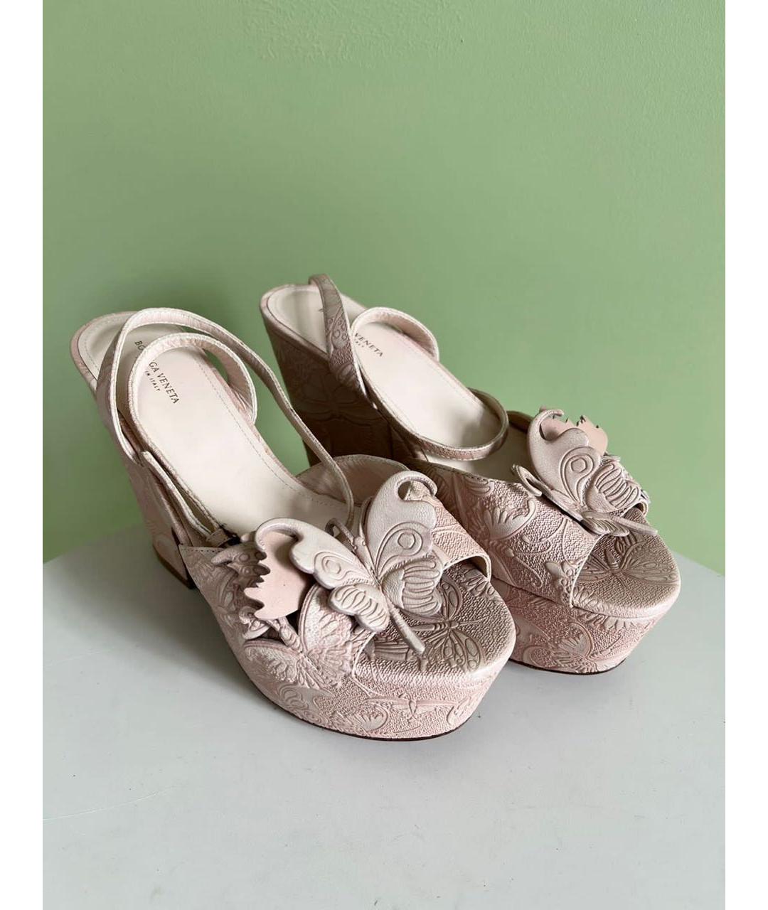 BOTTEGA VENETA Кожаные босоножки, фото 3