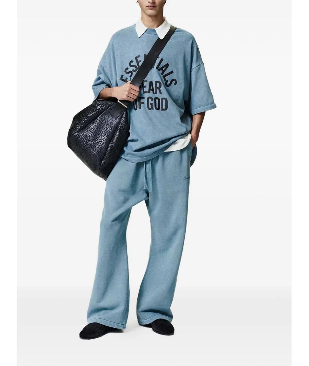 FEAR OF GOD ESSENTIALS Синие хлопковые повседневные брюки, фото 2