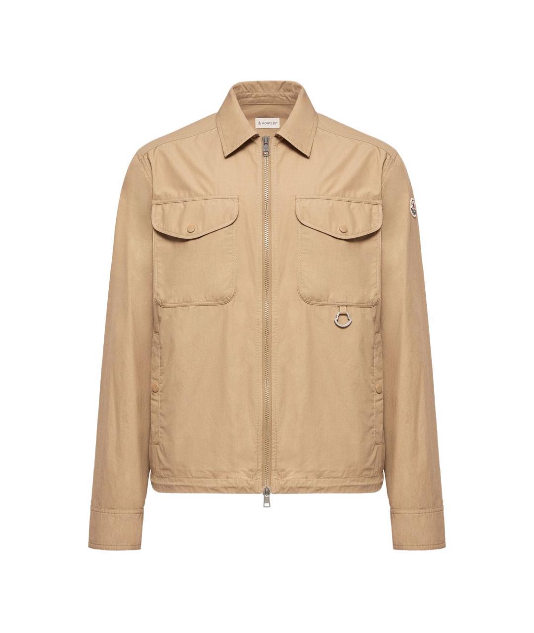 MONCLER Бежевая хлопковая куртка, фото 3