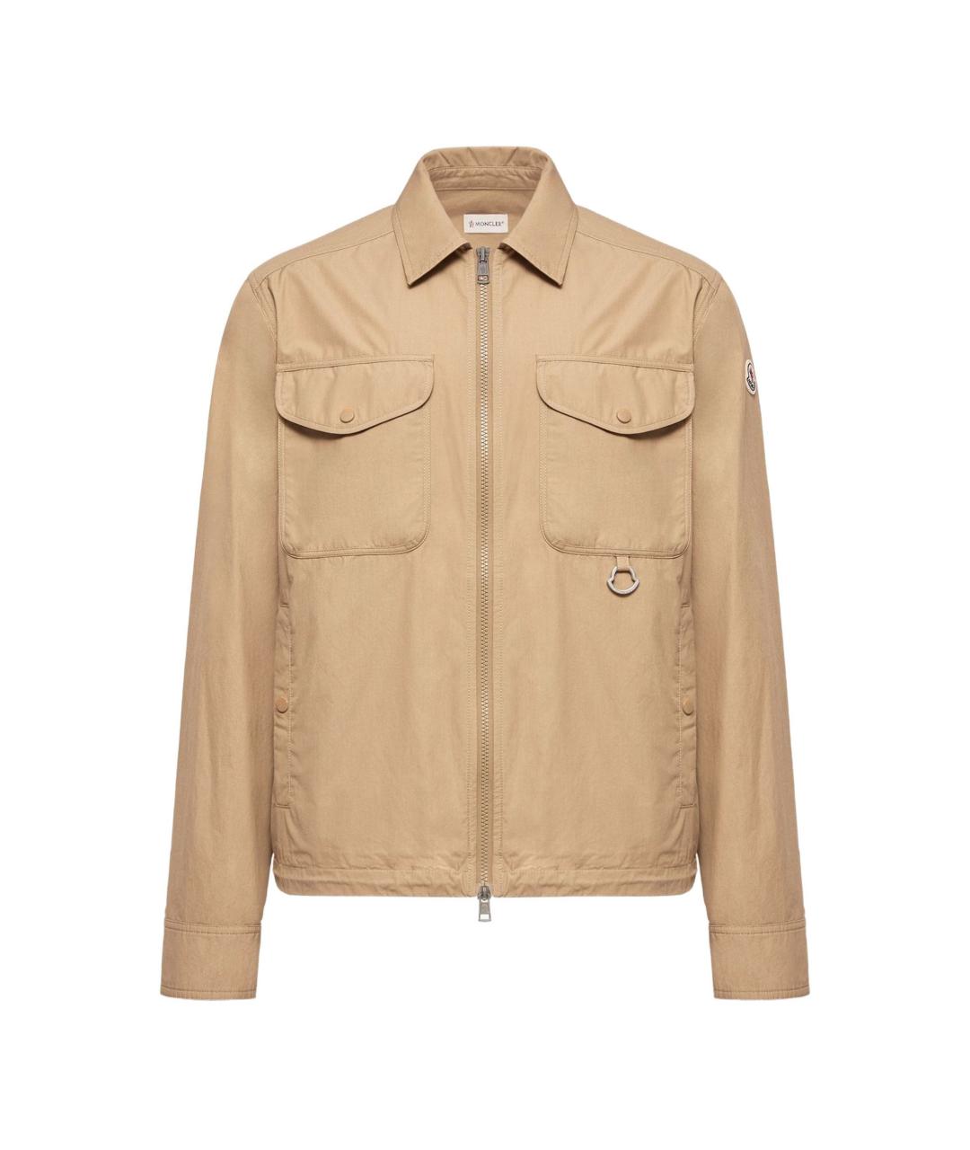 MONCLER Бежевая хлопковая куртка, фото 1