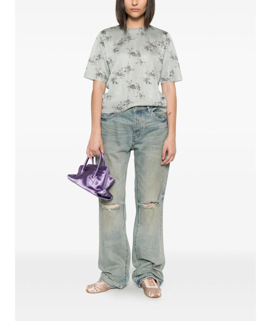 GANNI Серебрянный полиэстеровый джемпер / свитер, фото 3