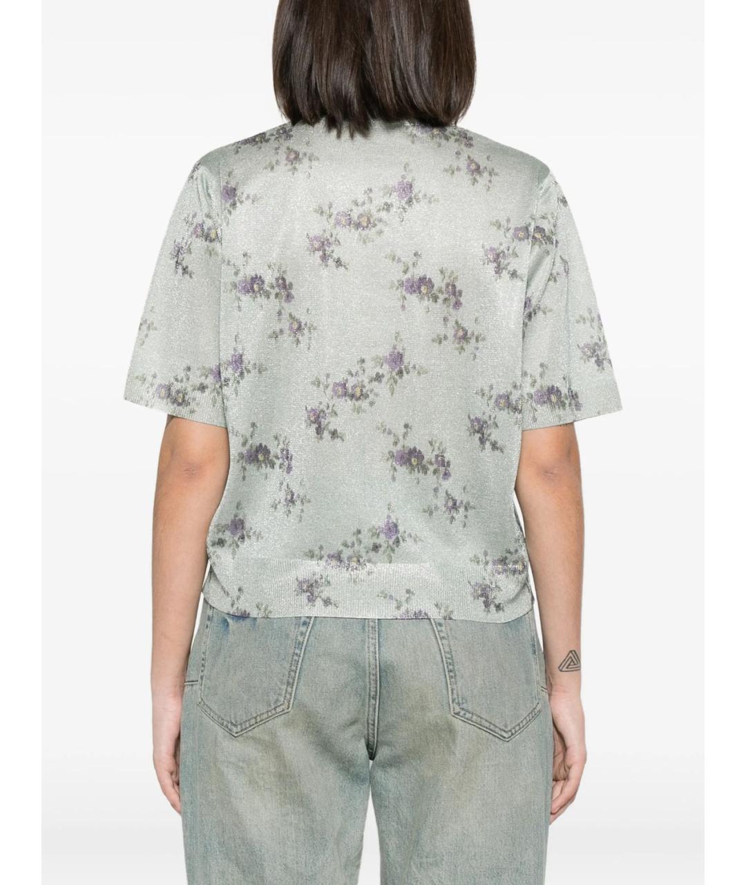 GANNI Серебрянный полиэстеровый джемпер / свитер, фото 4