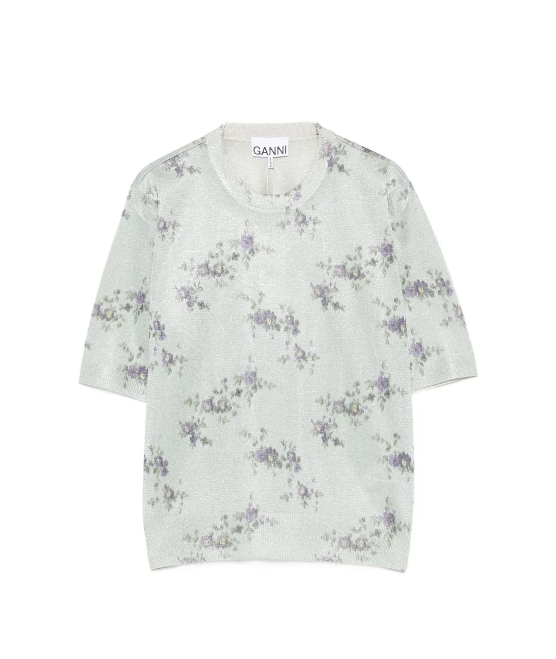 GANNI Серебрянный полиэстеровый джемпер / свитер, фото 1