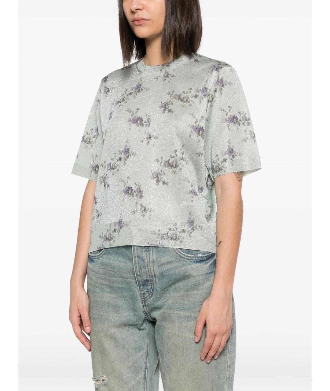 GANNI Серебрянный полиэстеровый джемпер / свитер, фото 2