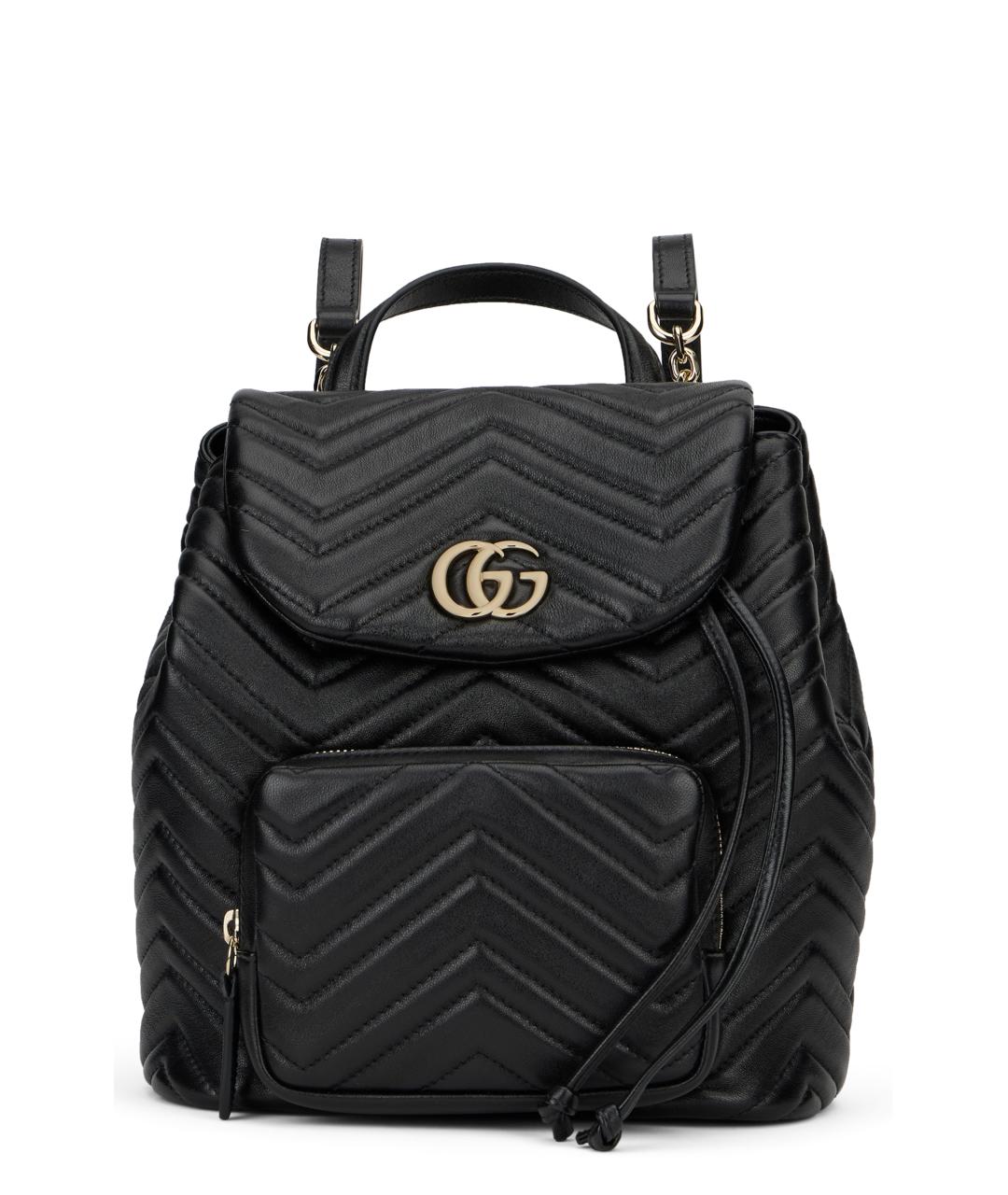 GUCCI Черный кожаный рюкзак, фото 1