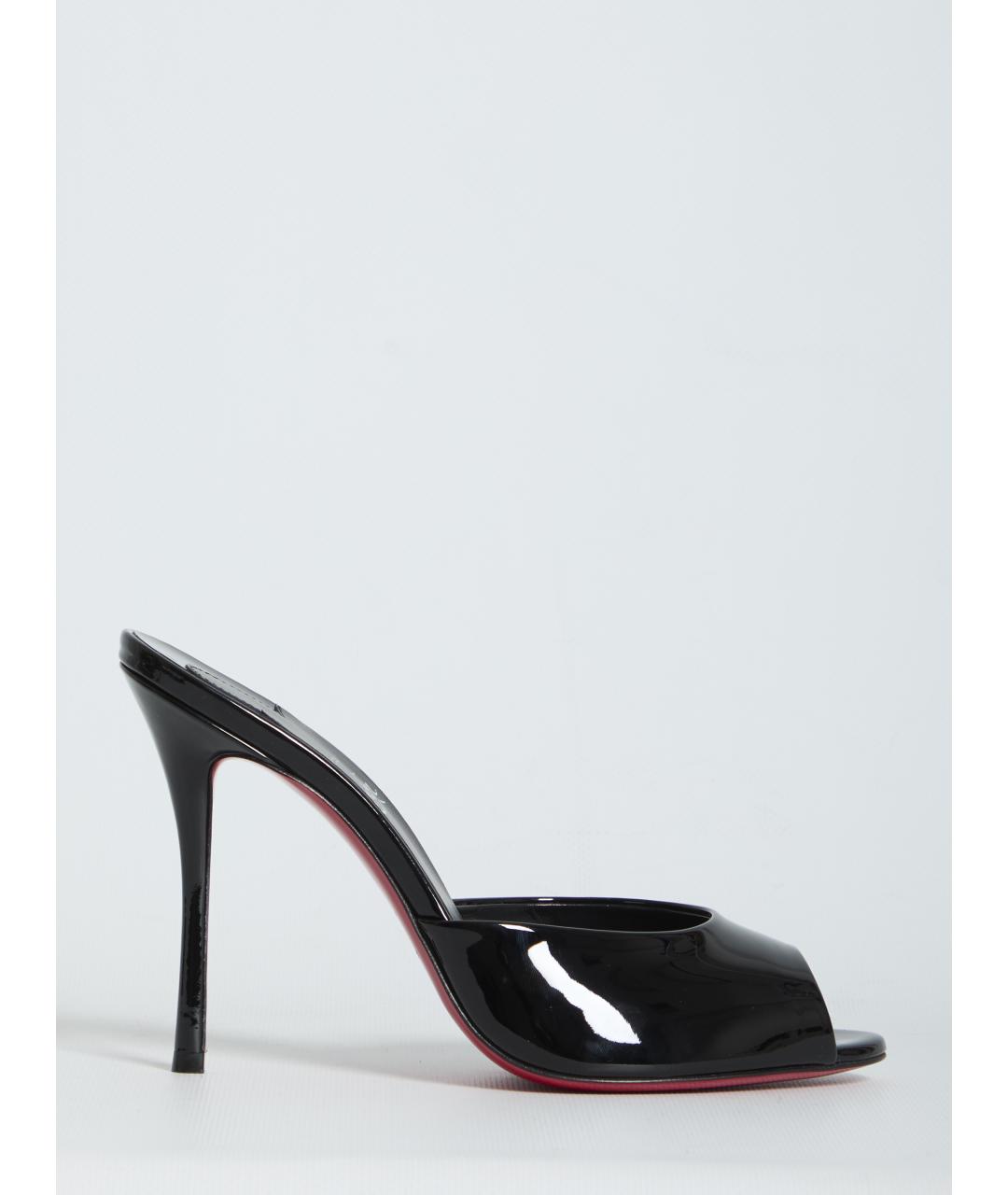 CHRISTIAN LOUBOUTIN Черные мюли из лакированной кожи, фото 6