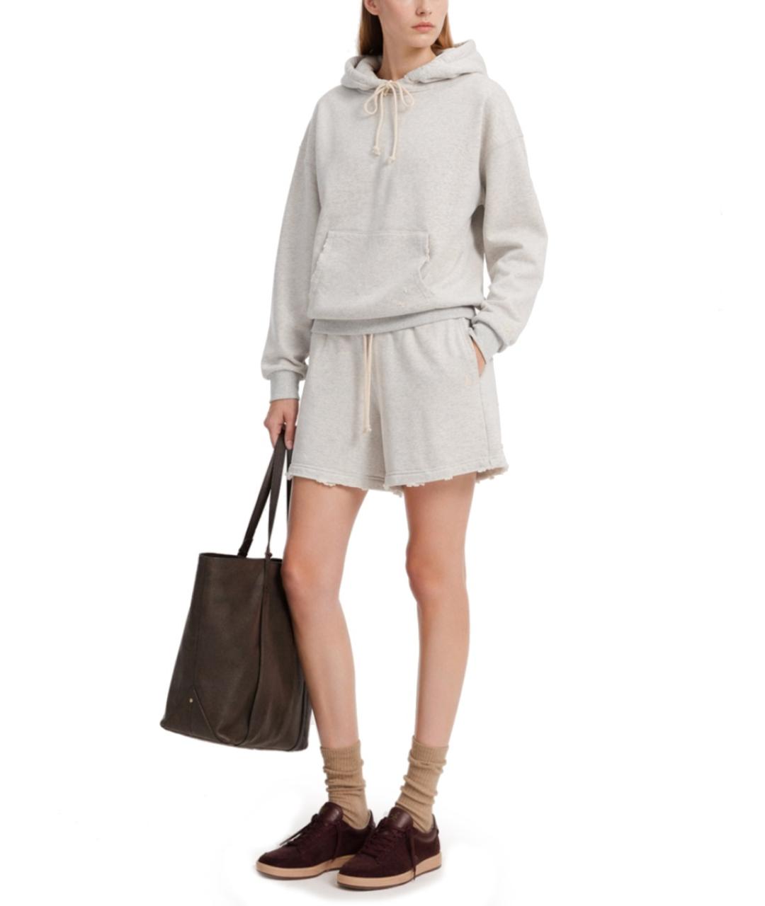 GOLDEN GOOSE DELUXE BRAND Серые хлопковые шорты, фото 2