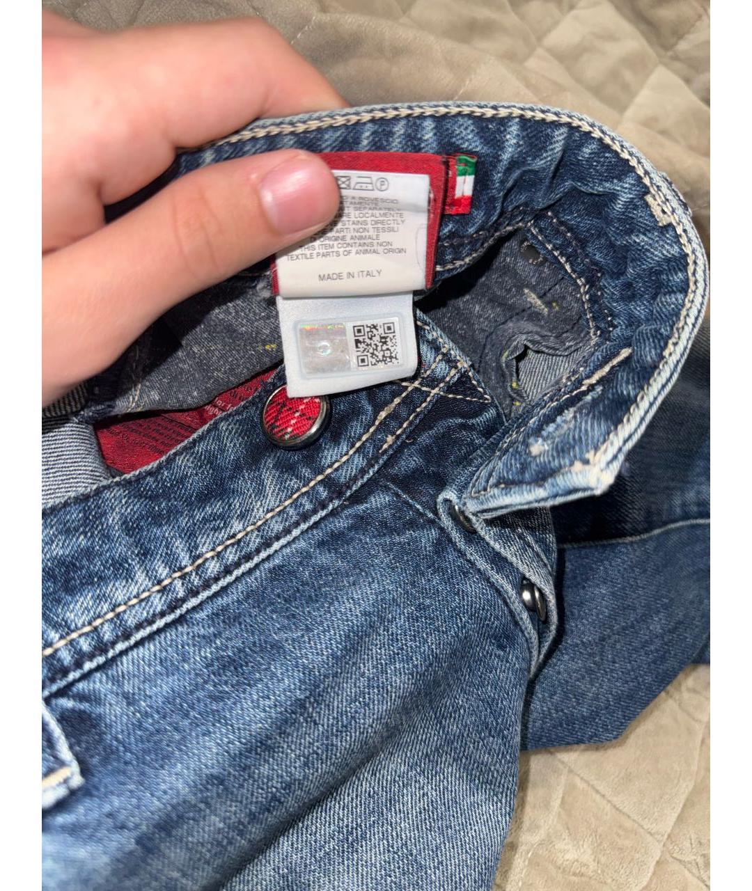 JACOB COHEN Синие прямые джинсы, фото 4