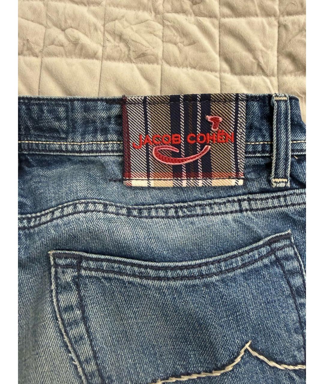 JACOB COHEN Синие прямые джинсы, фото 3