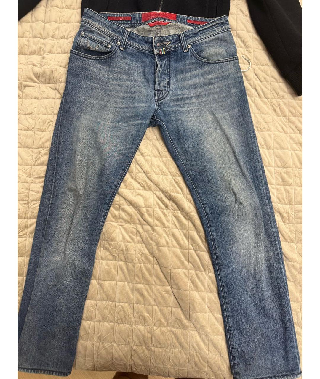 JACOB COHEN Синие прямые джинсы, фото 5