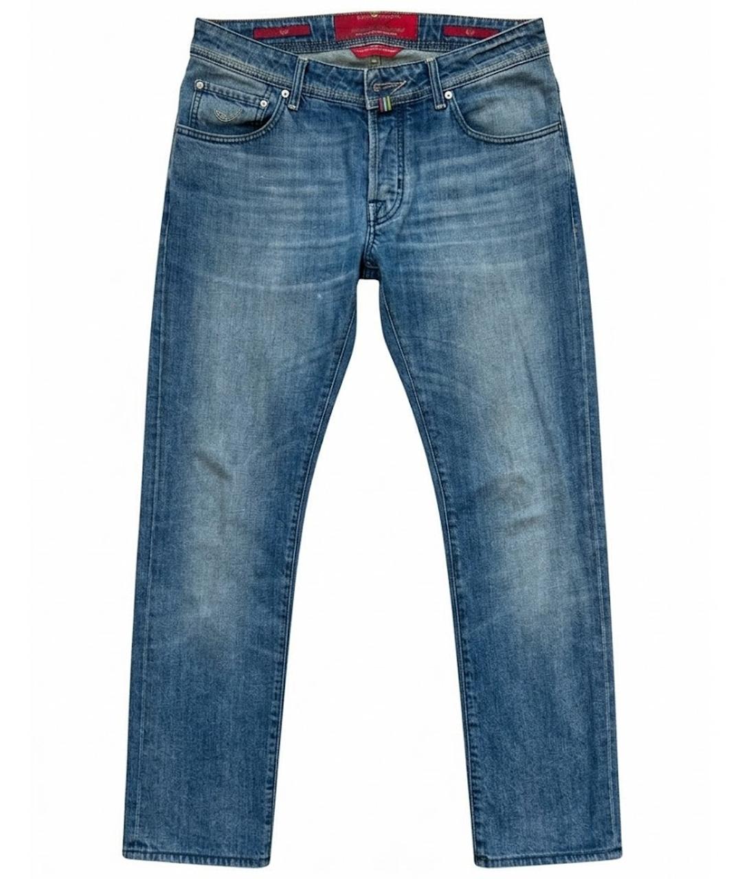 JACOB COHEN Синие прямые джинсы, фото 1