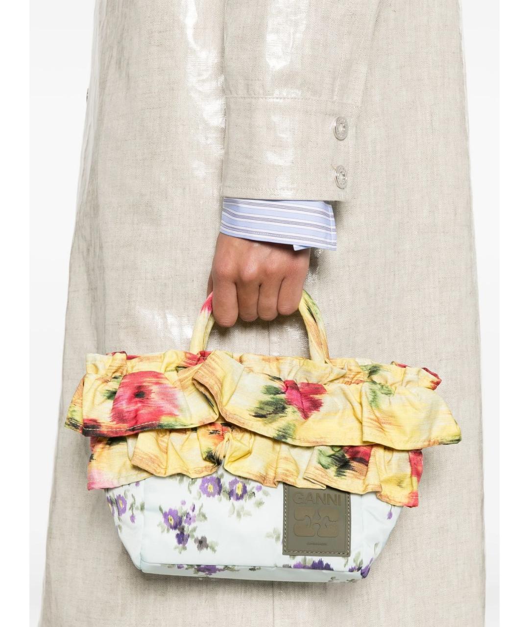 GANNI Мульти синтетическая сумка с короткими ручками, фото 3