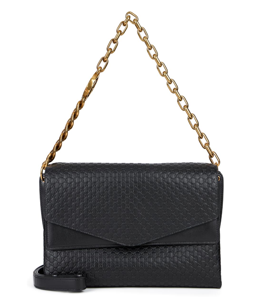 GUCCI Черная кожаная сумка через плечо, фото 2