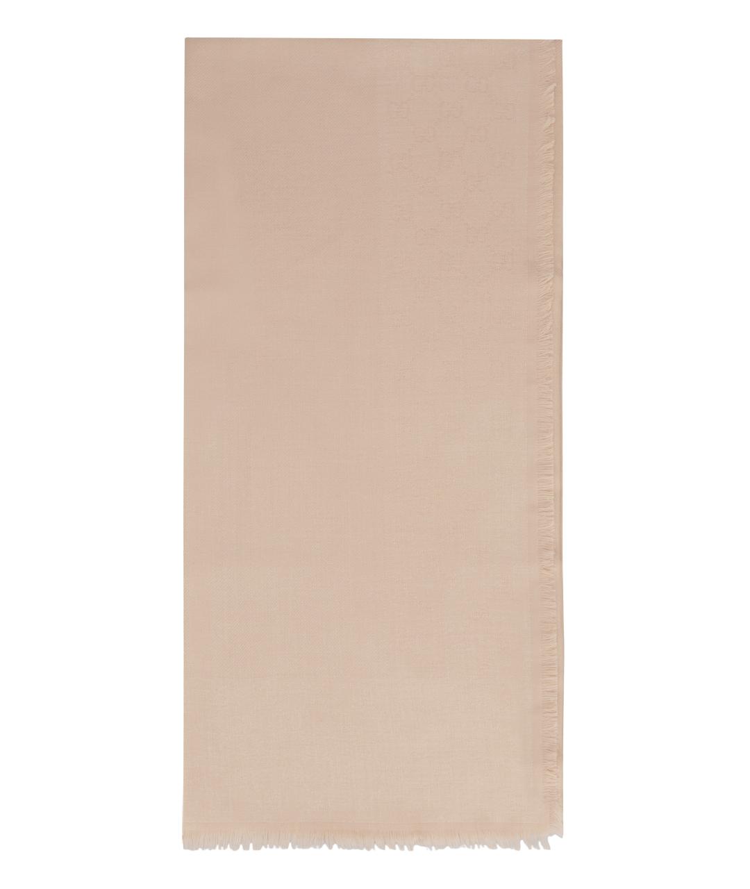 GUCCI Розовый шерстяной шарф, фото 1