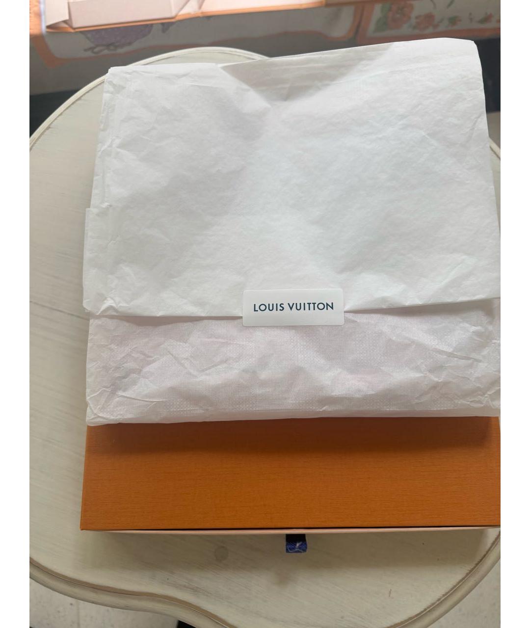 LOUIS VUITTON Розовый шелковый платок, фото 3